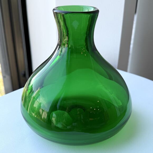 Vintage Indiana Handcraft Glass 6533 Decanter Emerald Green 5” NO Stopper - Picture 4 of 7